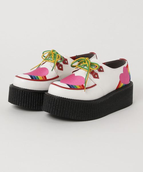 YOSUKE（ヨースケ）の「「YOSUKE/ヨースケ」厚底レースアップラバソスニーカー（スニーカー・レディース・ブラック系その他/シルバー系その他/イエロー系その他/ホワイト系その他・23/24/23.5/24.5/25/22.5）」の2枚目の写真