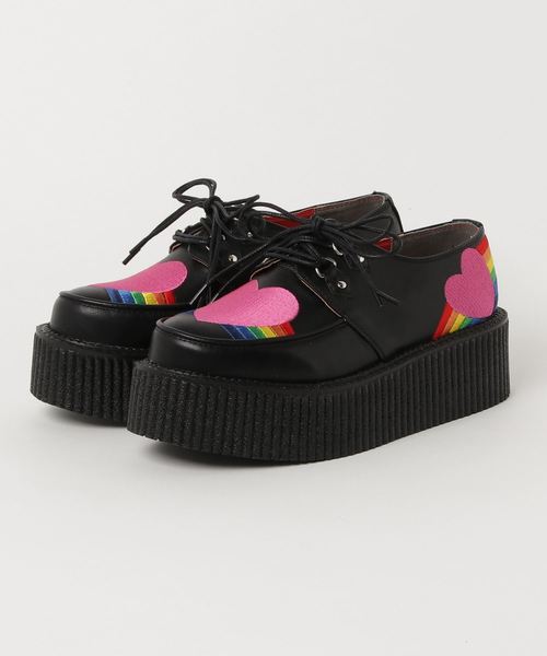 YOSUKE（ヨースケ）の「「YOSUKE/ヨースケ」厚底レースアップラバソスニーカー（スニーカー・レディース・ブラック系その他/シルバー系その他/イエロー系その他/ホワイト系その他・23/24/23.5/24.5/25/22.5）」の3枚目の写真