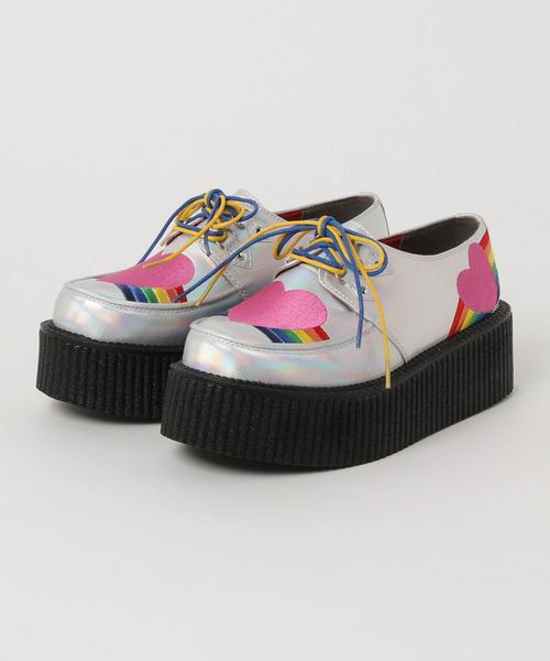 YOSUKE（ヨースケ）の「「YOSUKE/ヨースケ」厚底レースアップラバソスニーカー（スニーカー・レディース・ブラック系その他/シルバー系その他/イエロー系その他/ホワイト系その他・23/24/23.5/24.5/25/22.5）」の4枚目の写真