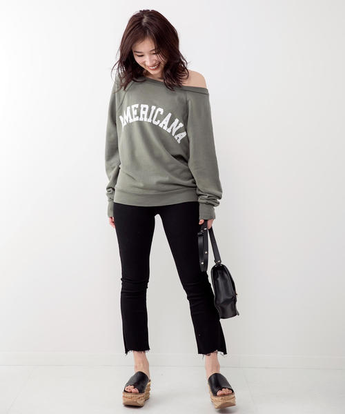 AMERICANA(アメリカーナ)の「AMERICANA SWEAT(スウェット・レディース・グレー/カーキ・FREE)」の19枚目の写真