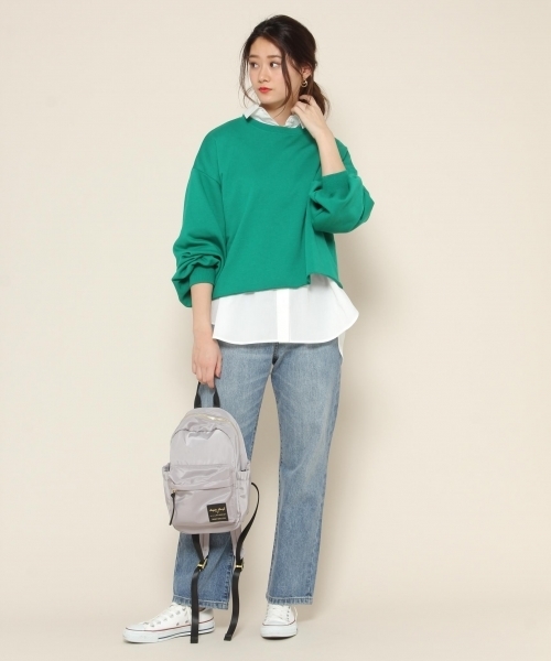 PAGEBOY（ページボーイ）の「ウラケボリュームスリーブスウェット（スウェット・レディース・ブラック/オフホワイト/オリーブ/クリーム・FREE）」の10枚目の写真