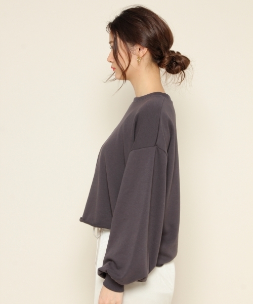 PAGEBOY（ページボーイ）の「ウラケボリュームスリーブスウェット（スウェット・レディース・ブラック/オフホワイト/オリーブ/クリーム・FREE）」の12枚目の写真