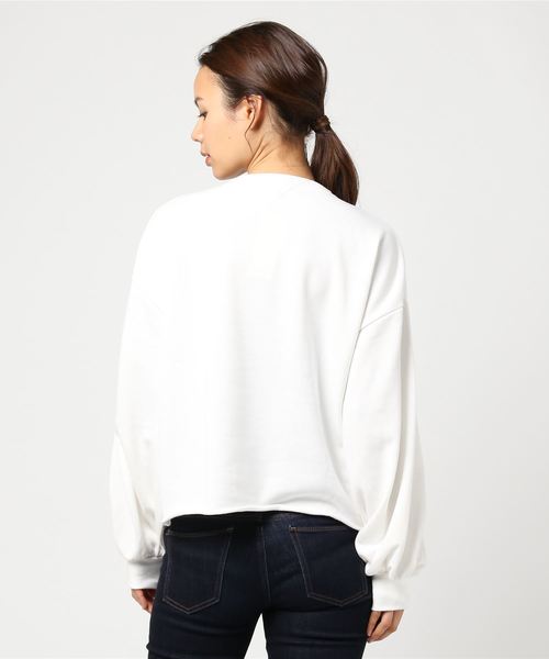 PAGEBOY（ページボーイ）の「ウラケボリュームスリーブスウェット（スウェット・レディース・ブラック/オフホワイト/オリーブ/クリーム・FREE）」の6枚目の写真