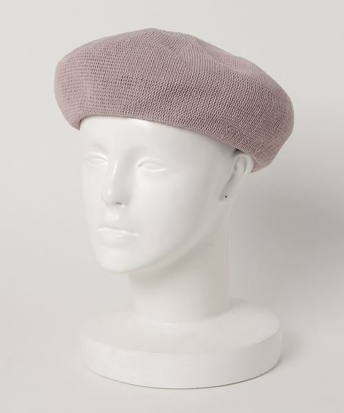 un dix cors（アンディコール）の「コットンミックス成型ベレー帽（ハンチング/ベレー帽・レディース・ブラック/グレー/ベージュ/ピンク・ﾌﾘ-）」の4枚目の写真