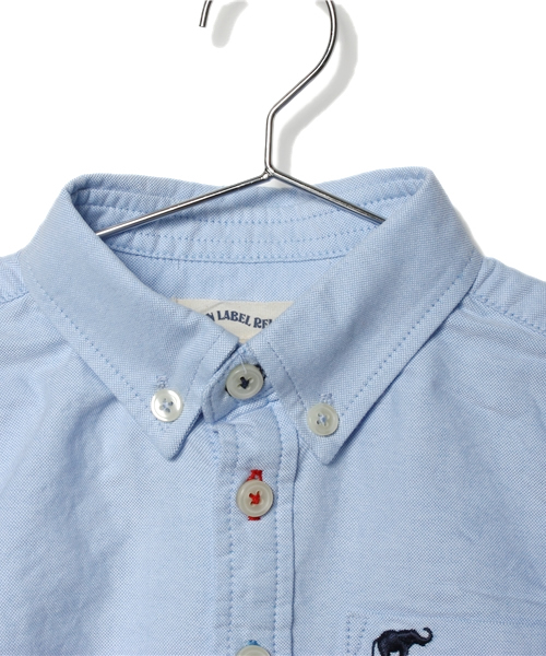 green label relaxing（グリーンレーベルリラクシング）の「◎C クレイジーホール シャツ ロングスリーブ（シャツ/ブラウス・キッズ・ホワイト/ライトブルー・XS/95/S/105/M/115/L/125/XL/135）」の4枚目の写真