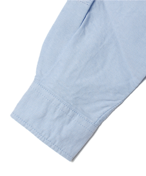 green label relaxing（グリーンレーベルリラクシング）の「◎C クレイジーホール シャツ ロングスリーブ（シャツ/ブラウス・キッズ・ホワイト/ライトブルー・XS/95/S/105/M/115/L/125/XL/135）」の5枚目の写真