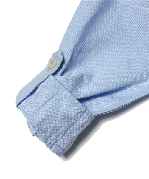 green label relaxing（グリーンレーベルリラクシング）の「◎C クレイジーホール シャツ ロングスリーブ（シャツ/ブラウス・キッズ・ホワイト/ライトブルー・XS/95/S/105/M/115/L/125/XL/135）」の6枚目の写真