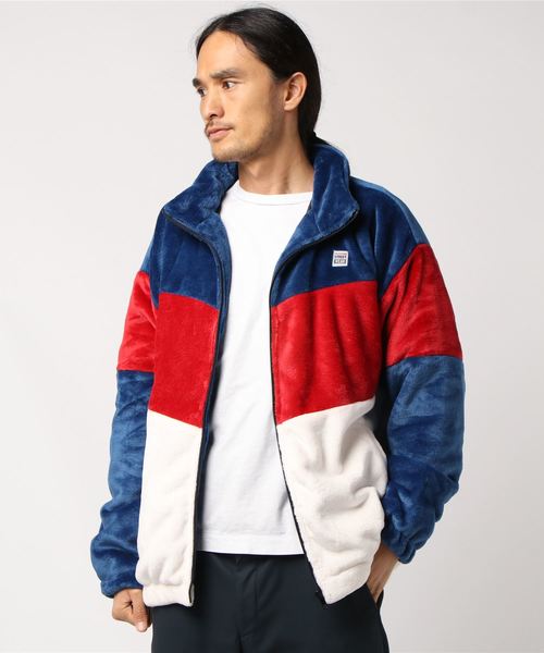 VISION STREET WEAR（ヴィジョンストリートウェア）の「VISION ボア切り替えジャケット（ブルゾン・メンズ・オフホワイト/ブラック/コーラル・M/L）」の6枚目の写真