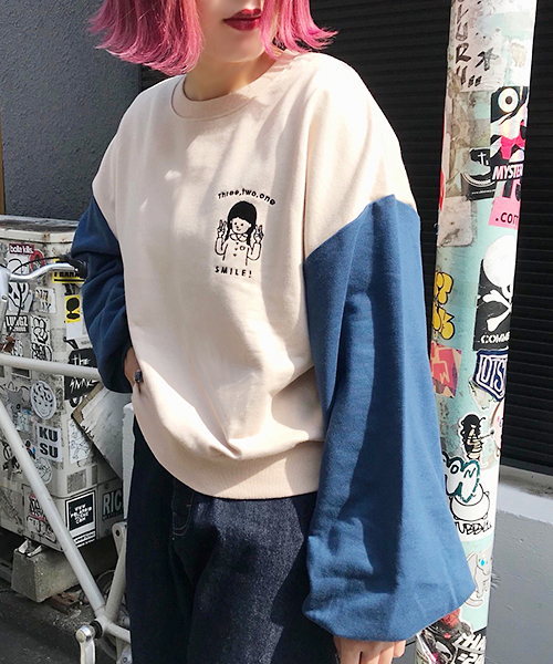 apres jour（アプレジュール）の「女の子刺繍スウェット【ZOZOTOWN限定アイテム】（スウェット・レディース・パープル/ネイビー/グリーン/モカ・フリー）」の16枚目の写真