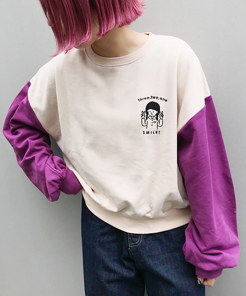 apres jour（アプレジュール）の「女の子刺繍スウェット【ZOZOTOWN限定アイテム】（スウェット・レディース・パープル/ネイビー/グリーン/モカ・フリー）」の11枚目の写真