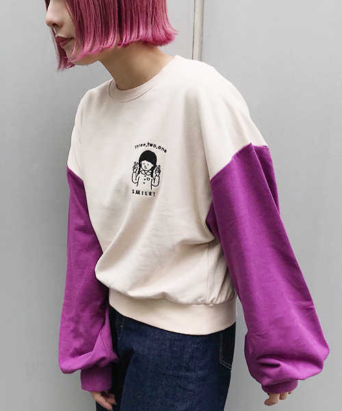 apres jour（アプレジュール）の「女の子刺繍スウェット【ZOZOTOWN限定アイテム】（スウェット・レディース・パープル/ネイビー/グリーン/モカ・フリー）」の10枚目の写真