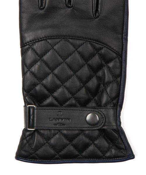 セール キルトステッチ レザーグローブ スマホ対応 手袋 手袋 Lanvin En En Lanvin Bleu ランバンオンブルー のファッション