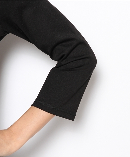 UNITED ARROWS ネイビー リブ　ペプラム　カットソー UNITED ARROWS - UNITED ARROWS ペプラム ショートスリーブ