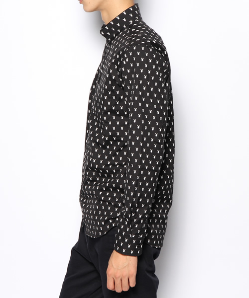 HYSTERIC GLAMOUR（ヒステリックグラマー）の「RABBITHEAD DOTS総柄 長袖ボタンダウンSH（シャツ/ブラウス・メンズ・ホワイト系その他/ブラック系その他・SMALL/MEDIUM/LARGE）」の7枚目の写真