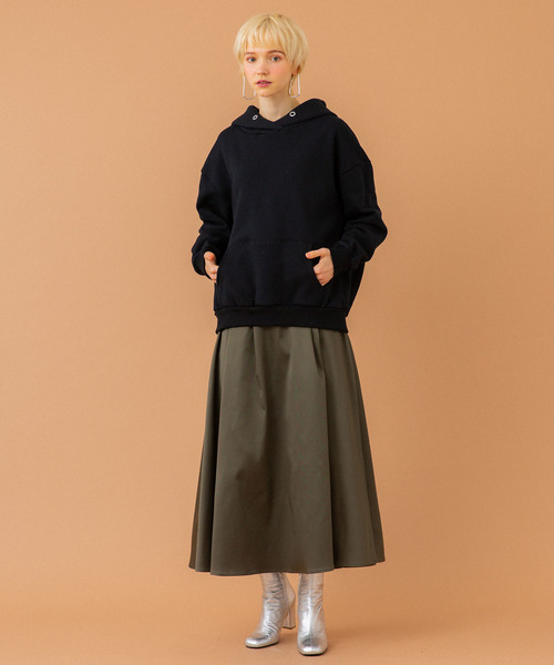 UNITED TOKYO（ユナイテッドトウキョウ）の「ルーセント裏毛パーカー（パーカー・レディース・ブラック/ベージュ/オレンジ/ミント/アイボリー/ホワイト・1）」の10枚目の写真