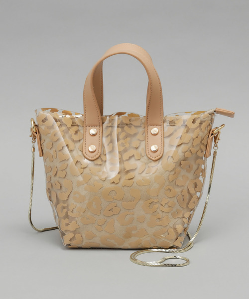 DISCOAT（ディスコート）の「クリアチェーンショルダーバッグ（ショルダーバッグ・レディース・ホワイト/ベージュ/ラベンダー・FREE）」の3枚目の写真