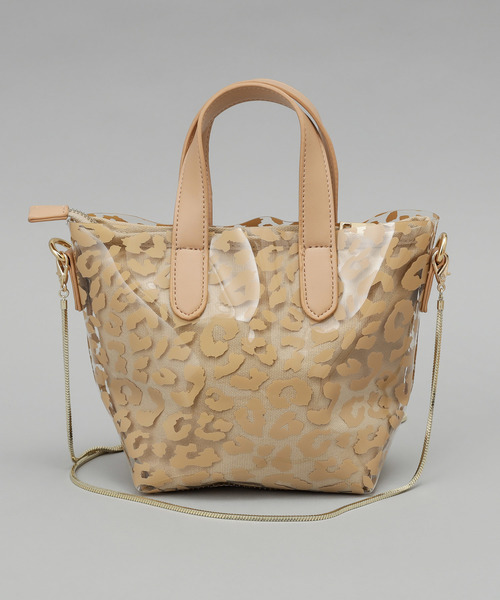 DISCOAT（ディスコート）の「クリアチェーンショルダーバッグ（ショルダーバッグ・レディース・ホワイト/ベージュ/ラベンダー・FREE）」の5枚目の写真