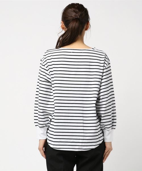 VENCEEXCHANGE(ヴァンスエクスチェンジ)の「ビッグシルエットプルオーバー(Tシャツ/カットソー・レディース・ブラック/ベージュ/オフホワイト・FREE)」の4枚目の写真