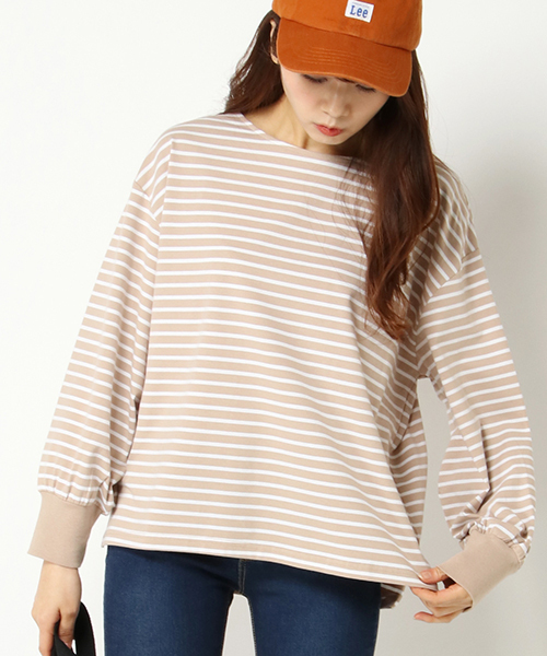 VENCEEXCHANGE(ヴァンスエクスチェンジ)の「ビッグシルエットプルオーバー(Tシャツ/カットソー・レディース・ブラック/ベージュ/オフホワイト・FREE)」の1枚目の写真