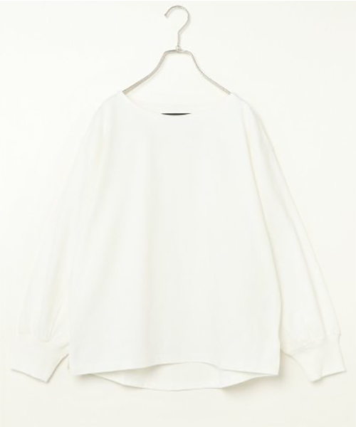 VENCEEXCHANGE(ヴァンスエクスチェンジ)の「ビッグシルエットプルオーバー(Tシャツ/カットソー・レディース・ブラック/ベージュ/オフホワイト・FREE)」の2枚目の写真