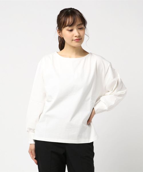 VENCEEXCHANGE(ヴァンスエクスチェンジ)の「ビッグシルエットプルオーバー(Tシャツ/カットソー・レディース・ブラック/ベージュ/オフホワイト・FREE)」の6枚目の写真