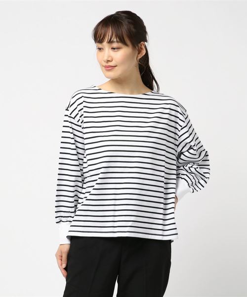 VENCEEXCHANGE(ヴァンスエクスチェンジ)の「ビッグシルエットプルオーバー(Tシャツ/カットソー・レディース・ブラック/ベージュ/オフホワイト・FREE)」の7枚目の写真
