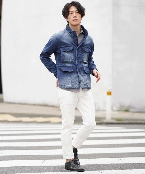 MK MICHEL KLEIN HOMME （エムケーミッシェルクランオム）の「ブルゾン（ヴィンテージデニム）（ブルゾン・メンズ・ライトブルー/ブルー・46/48/51）」の7枚目の写真