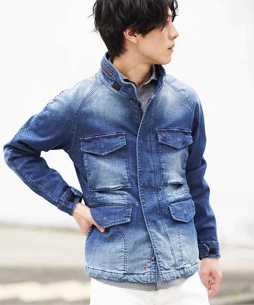 MK MICHEL KLEIN HOMME （エムケーミッシェルクランオム）の「ブルゾン（ヴィンテージデニム）（ブルゾン・メンズ・ライトブルー/ブルー・46/48/51）」の8枚目の写真