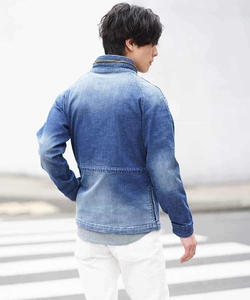 MK MICHEL KLEIN HOMME （エムケーミッシェルクランオム）の「ブルゾン（ヴィンテージデニム）（ブルゾン・メンズ・ライトブルー/ブルー・46/48/51）」の10枚目の写真
