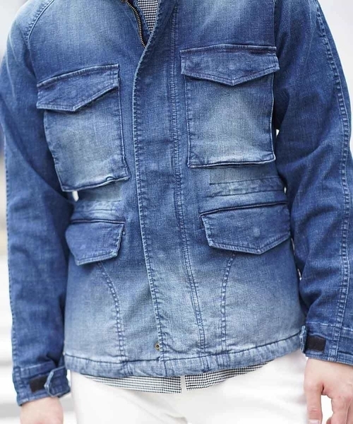 MK MICHEL KLEIN HOMME （エムケーミッシェルクランオム）の「ブルゾン（ヴィンテージデニム）（ブルゾン・メンズ・ライトブルー/ブルー・46/48/51）」の12枚目の写真