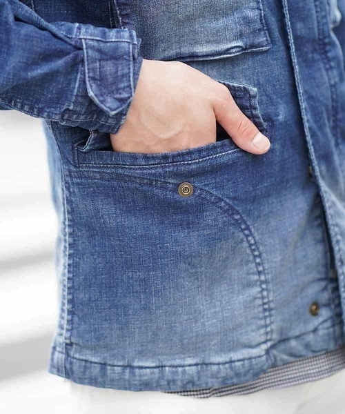 MK MICHEL KLEIN HOMME （エムケーミッシェルクランオム）の「ブルゾン（ヴィンテージデニム）（ブルゾン・メンズ・ライトブルー/ブルー・46/48/51）」の13枚目の写真