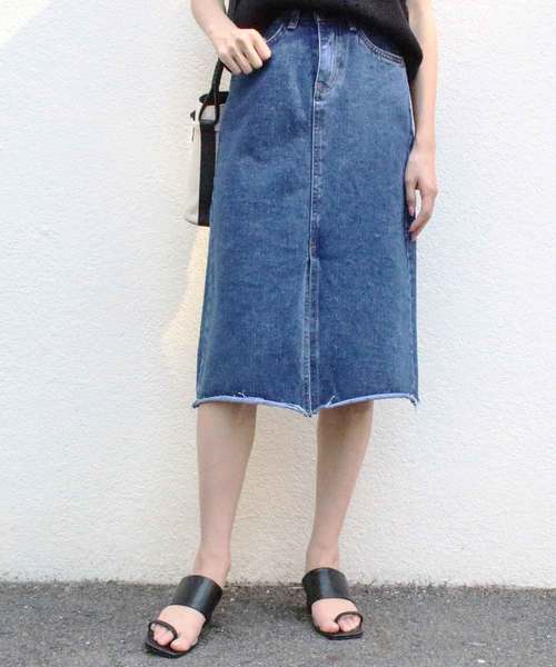 MODE ROBE（モードローブ）の「デニムスカート（デニムスカート・レディース・アイボリー/ブルー/ライトブルー・M/L/S）」の3枚目の写真