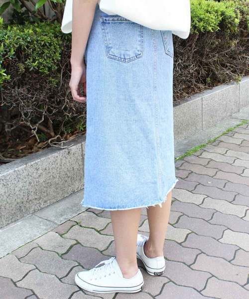 MODE ROBE（モードローブ）の「デニムスカート（デニムスカート・レディース・アイボリー/ブルー/ライトブルー・M/L/S）」の9枚目の写真