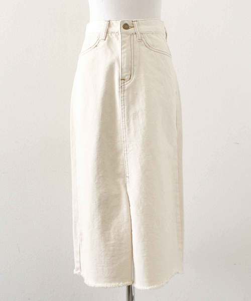 MODE ROBE（モードローブ）の「デニムスカート（デニムスカート・レディース・アイボリー/ブルー/ライトブルー・M/L/S）」の8枚目の写真