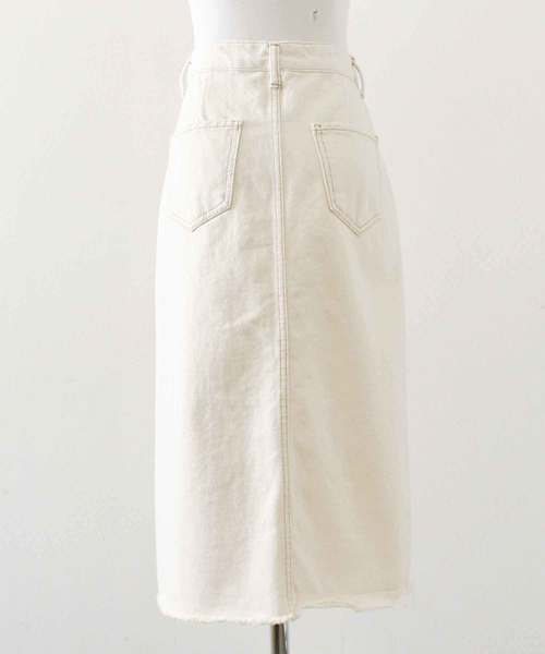 MODE ROBE（モードローブ）の「デニムスカート（デニムスカート・レディース・アイボリー/ブルー/ライトブルー・M/L/S）」の4枚目の写真