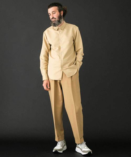 UNITED TOKYO（ユナイテッドトウキョウ）の「ダブルクロスレギュラーカラー（シャツ/ブラウス・メンズ・ベージュ/ネイビー/ホワイト・1/2/3）」の12枚目の写真