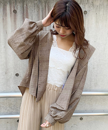 apres jour | チェック袖ボリュームブラウス【ZOZOTOWN限定アイテム】(シャツ/ブラウス)