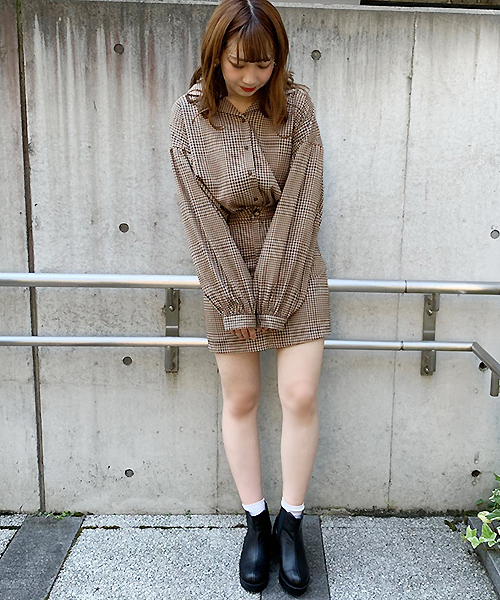 apres jour（アプレジュール）の「チェック袖ボリュームブラウス【ZOZOTOWN限定アイテム】（シャツ/ブラウス・レディース・ダークブラウン/ベージュ/カーキ・フリー）」の7枚目の写真