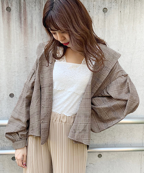 apres jour（アプレジュール）の「チェック袖ボリュームブラウス【ZOZOTOWN限定アイテム】（シャツ/ブラウス・レディース・ダークブラウン/ベージュ/カーキ・フリー）」の11枚目の写真