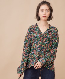 Munich | フラワープリントキーネックブラウス(シャツ/ブラウス)