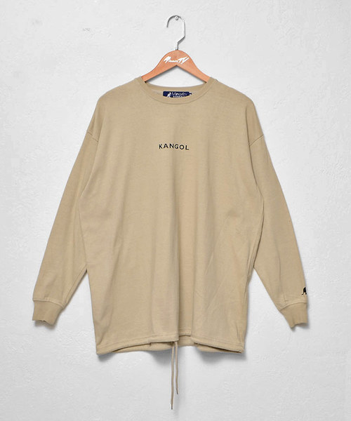 KANGOL(カンゴール)の「MinoriTY別注KANGOL(カンゴール)/裾スピンドルロングTシャツ ビッグシルエット 韓国(Tシャツ/カットソー・メンズ・ホワイト/ブラック/ベージュ/グリーン・M/L)」の13枚目の写真