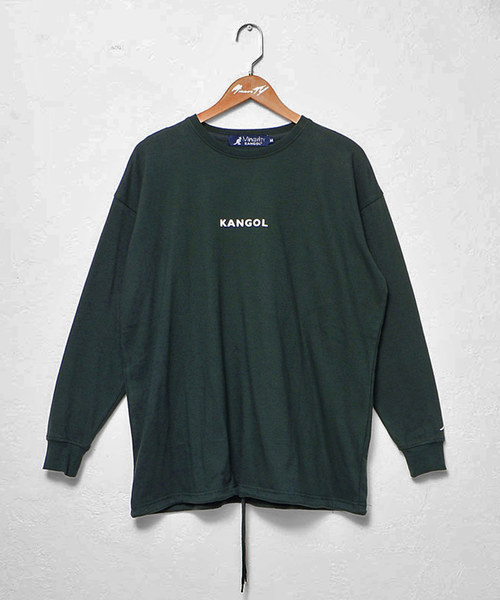 KANGOL(カンゴール)の「MinoriTY別注KANGOL(カンゴール)/裾スピンドルロングTシャツ ビッグシルエット 韓国(Tシャツ/カットソー・メンズ・ホワイト/ブラック/ベージュ/グリーン・M/L)」の14枚目の写真