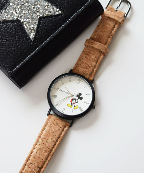 スーパーsale期間中 コルクウォッチ ミニー アナログ腕時計 ミッキー 腕時計 38mm セール Disney ディズニー のアナログ腕時計 コルクウォッチ Disney ディズニー のファッション