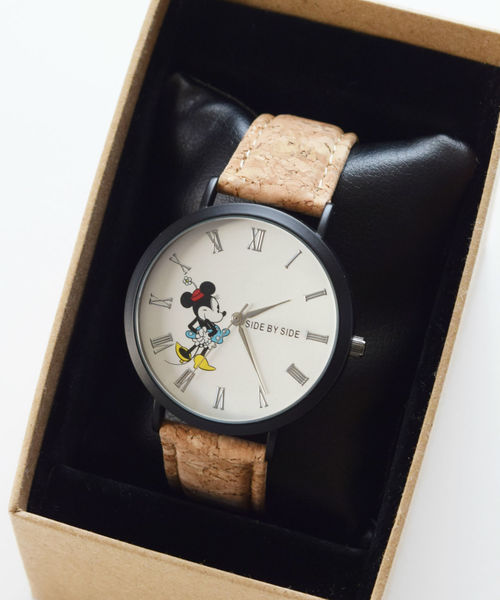 スーパーsale期間中 コルクウォッチ ミニー アナログ腕時計 ミッキー 腕時計 38mm セール Disney ディズニー のアナログ腕時計 コルクウォッチ Disney ディズニー のファッション