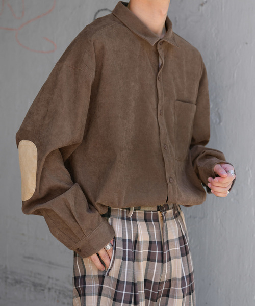 kutir（クティール）の「エルボーパッチルーズシャツ（シャツ/ブラウス・メンズ・ダークブラウン/ブラウン・LARGE/MEDIUM）」の13枚目の写真