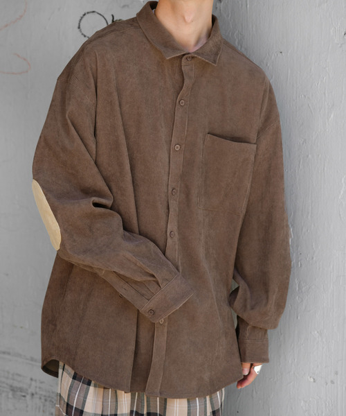 kutir（クティール）の「エルボーパッチルーズシャツ（シャツ/ブラウス・メンズ・ダークブラウン/ブラウン・LARGE/MEDIUM）」の20枚目の写真