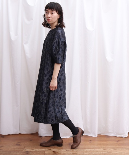 セール Flower ジャガード ダーツ袖ワンピース ワンピース Lene レネ のファッション通販 Zozotown