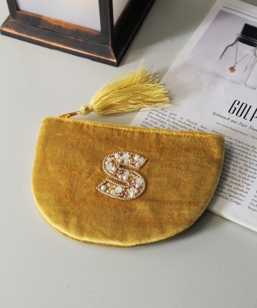 BAYFLOW（ベイフロー）の「BFイニシャルポーチ（ポーチ・レディース・イエロー/グリーン/ネイビー/グレー/パープル/ホワイト・0）」の2枚目の写真