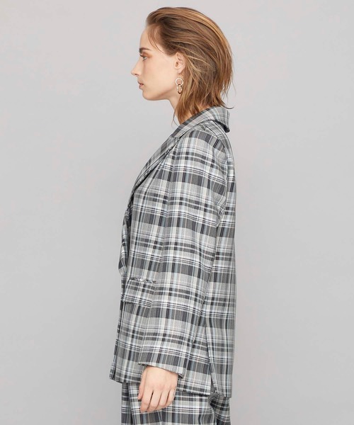 STUDIOUS（ステュディオス）の「【STUDIOUS】メランジチェック セットアップ ダブルジャケット（テーラードジャケット・レディース・マルチ・1/2）」の10枚目の写真