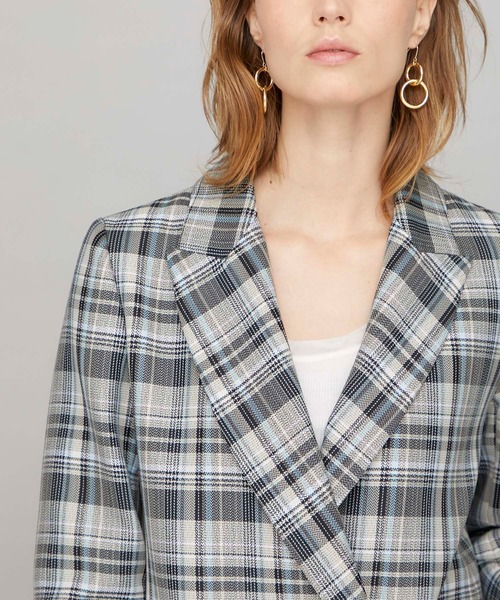 STUDIOUS（ステュディオス）の「【STUDIOUS】メランジチェック セットアップ ダブルジャケット（テーラードジャケット・レディース・マルチ・1/2）」の3枚目の写真